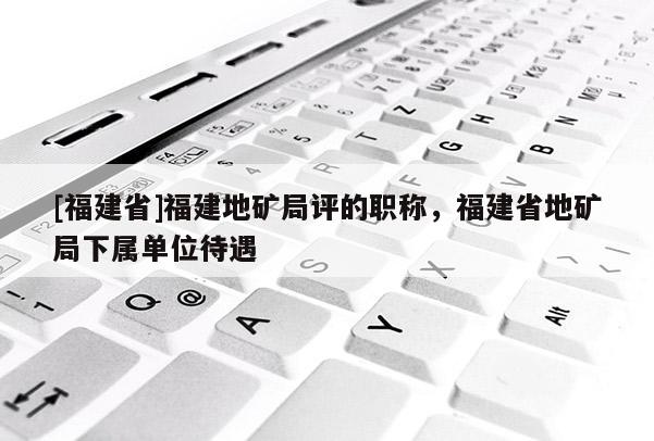 [福建省]福建地礦局評(píng)的職稱，福建省地礦局下屬單位待遇